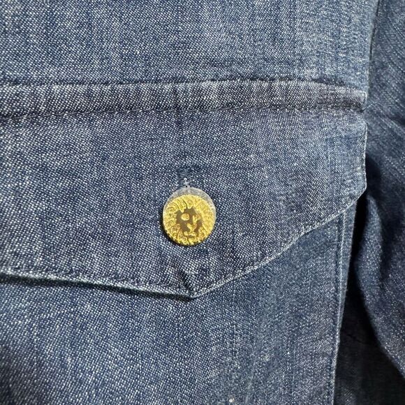 Anne Klein Size Medium Chambray Top - Picture 4 of 7